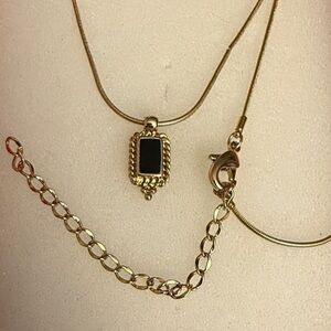 Elegant necklaces Gold and Black Mini  Pendant Necklace